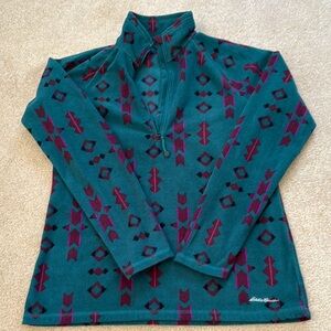 Eddie Bauer Green 1/4 Neck Fleece